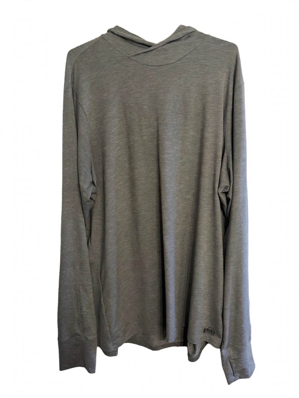 REI Men's Sun Hoodie Long-Sleeve Shirt in Heather Gray
